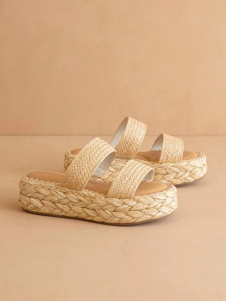 OASIS SOCIETY Oasis Society - Women Marley Basket Woven Double Strap Platform Slide