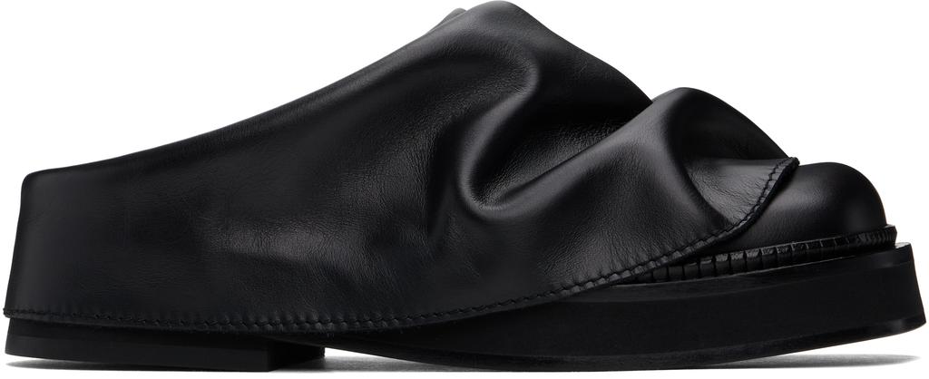 The Attico Black Mini Robin Sabot Slip-on Loafers - Shoes
