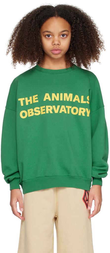 The Animals Observatory Kids Green Leo Sweatshirt