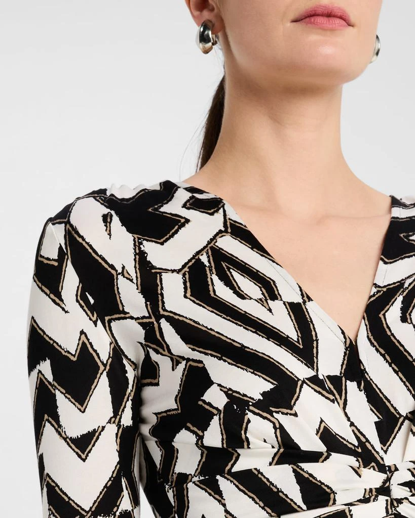 Diane von Furstenberg Jerome Pleated Geometric-Print Dress 6
