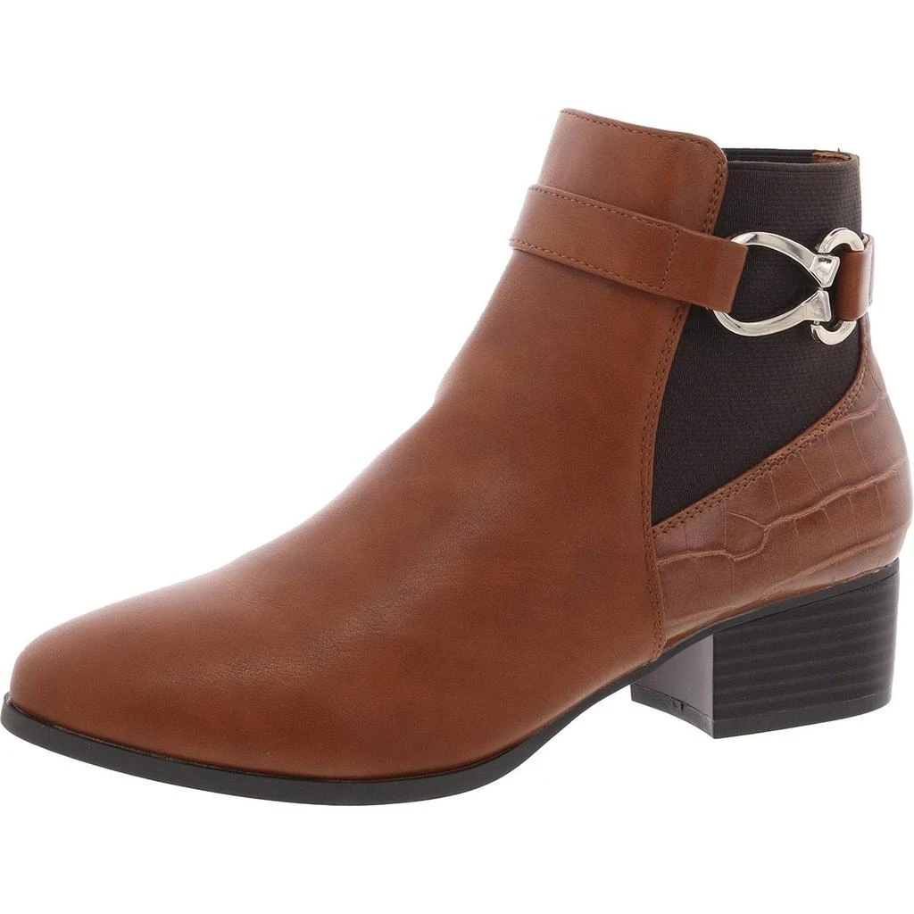 Karen Scott Nadine Womens Faux Leather Ankle Ankle Boots 7