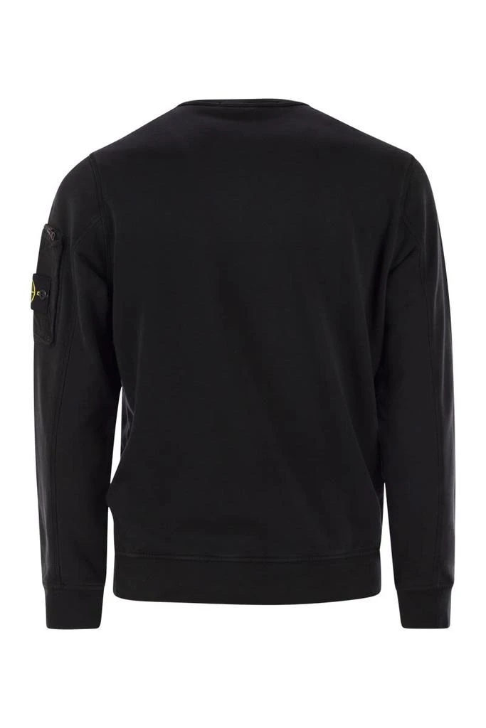 Stone Island ROUND-NECK SWEATSHIRT WITH ZIPPED SLEEVE POCKET 2