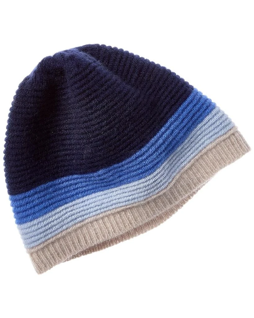 Shop Multistriped Cuff Cashmere Beanie on Sale at  display picture 1