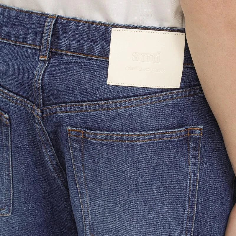 AMI Blue regular denim jeans 5