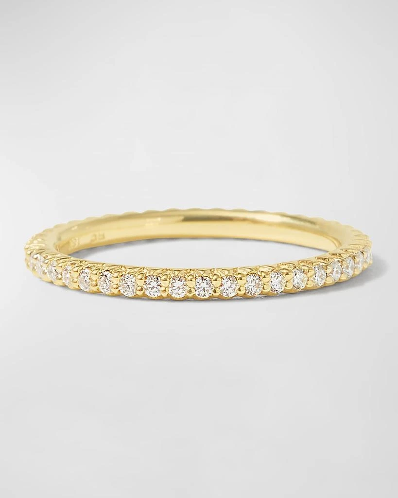 Roberto Coin Micro Pave Diamond Eternity Ring in 18K Gold 1