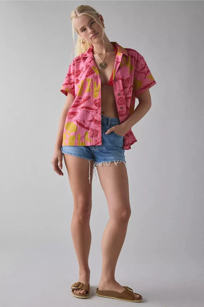 BDG BDG Asher Printed Souvenir Short Sleeve Button-Down Shirt 3