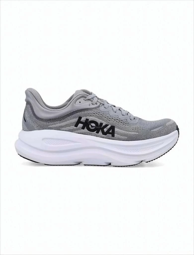 Hoka One One Breathable Mesh Grey Sneakers with Cushioned Midsole