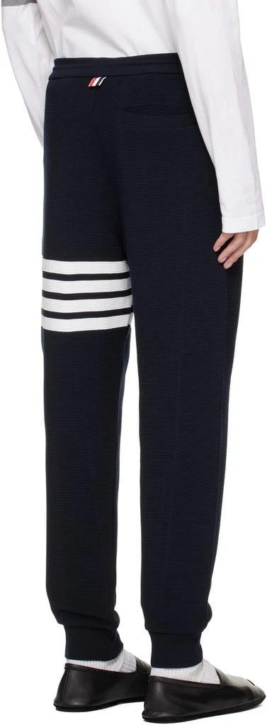 Thom Browne Navy 4-Bar Ottoman Sweatpants 3