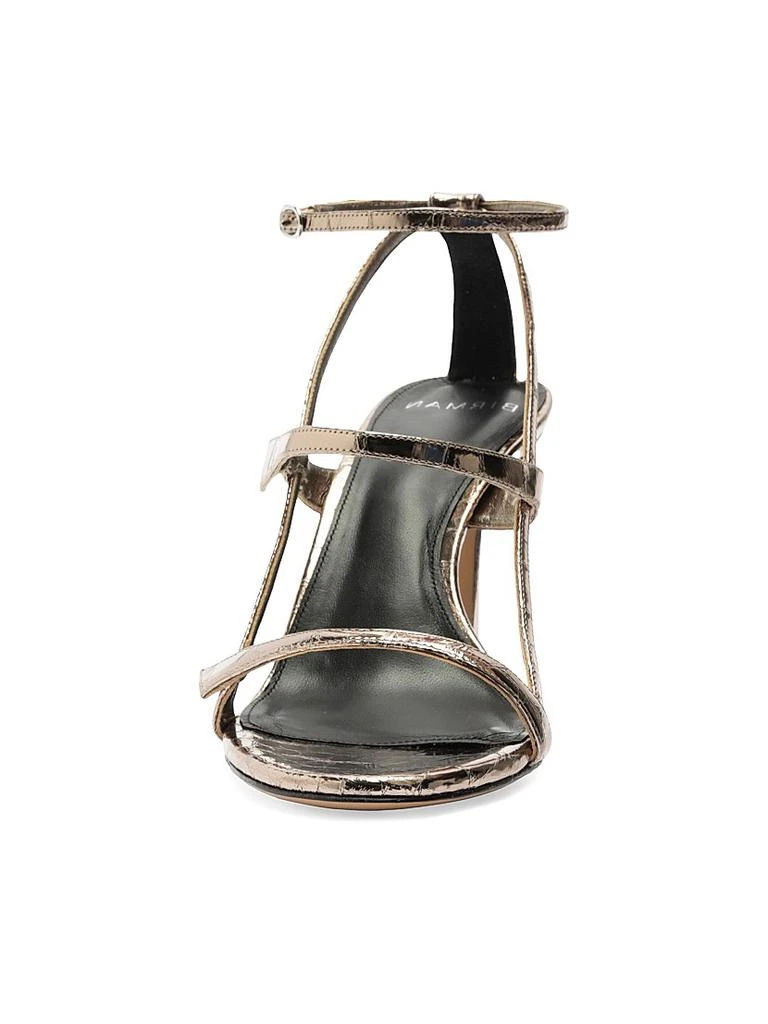 Alexandre Birman Tita 85MM Metallic Leather Cage Sandals 8