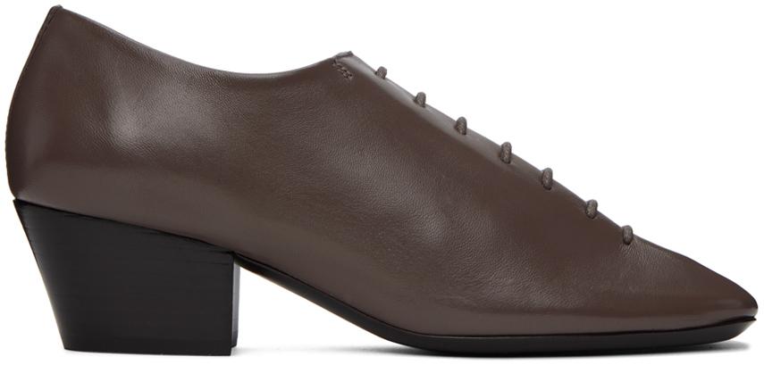 LEMAIRE Gray Heeled Derbies