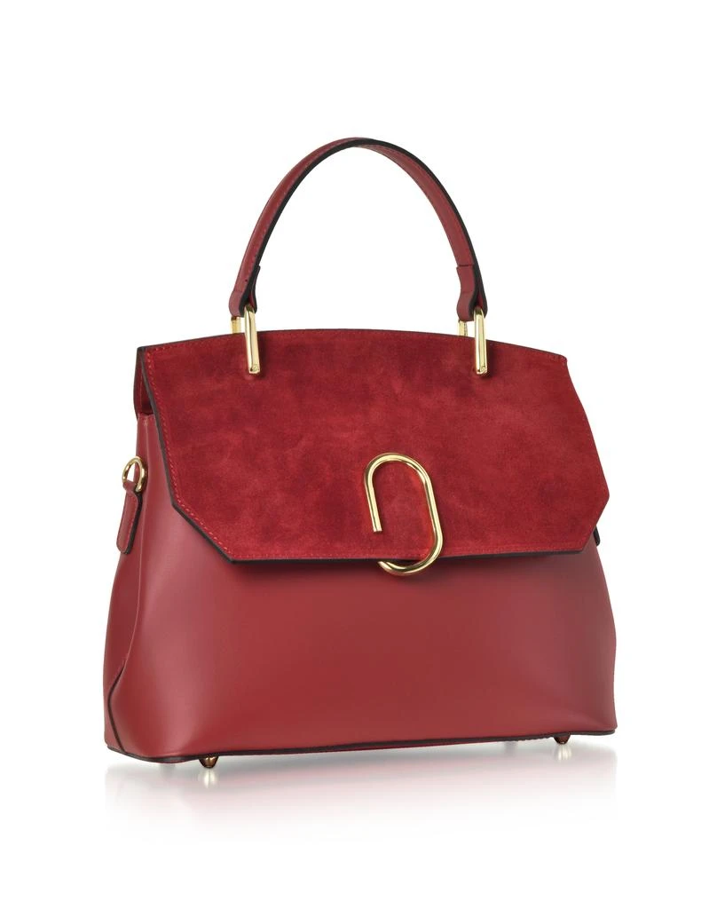 LePARMENTIER Paris Thais Suede and Leather Satchel Bag 2