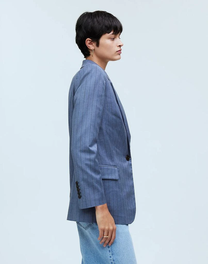 Madewell Single-Breasted Blazer in Yarn-Dyed Pinstripe 3