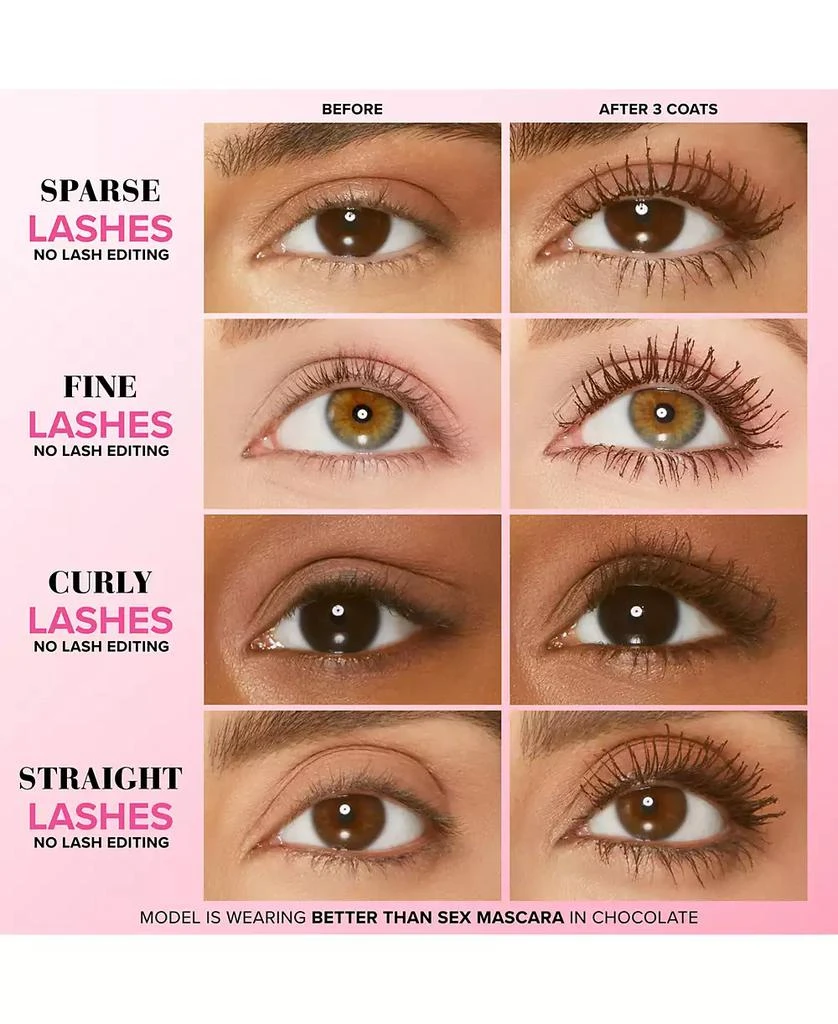 Too Faced Better Than Sex Volumizing Mascara, Chocolate Brown 5