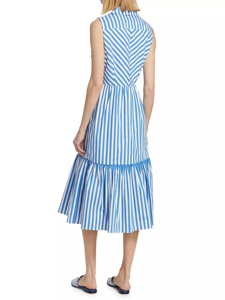 Tahari Joelle Striped Sleeveless Midi-Dress 5