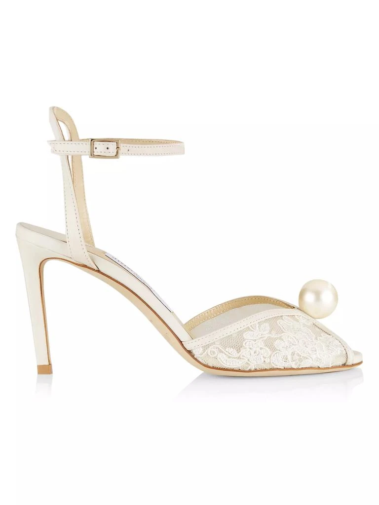 Jimmy Choo Sacora 85MM Floral Lace Sandals 1
