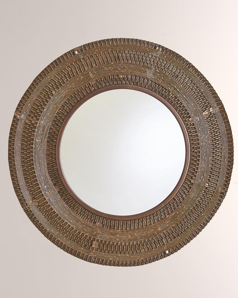 William D Scott Round Ripple Mirror