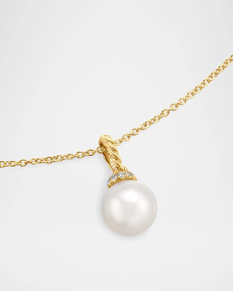 David Yurman Solari Pendant Necklace with Diamonds and Pearl in 18K Gold 4