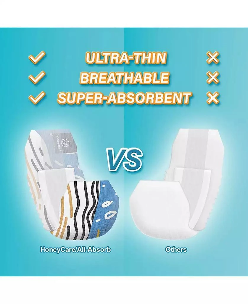 HoneyCare Printed All Absorb Petrichor Male Dog Wrap, Fresh Scent Dog Diaper, Disposable, Small, 100ct 4