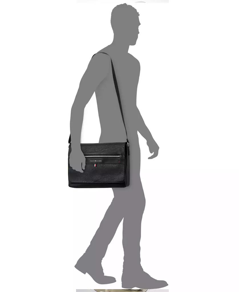 Tommy Hilfiger Men's Pebble Faux-Leather Leo Messenger Bag