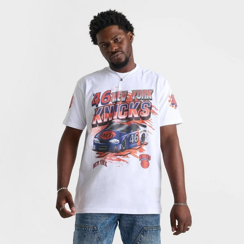 Mitchell & Ness Men's Mitchell & Ness New York Knicks NBA Speedway Graphic T-Shirt 3