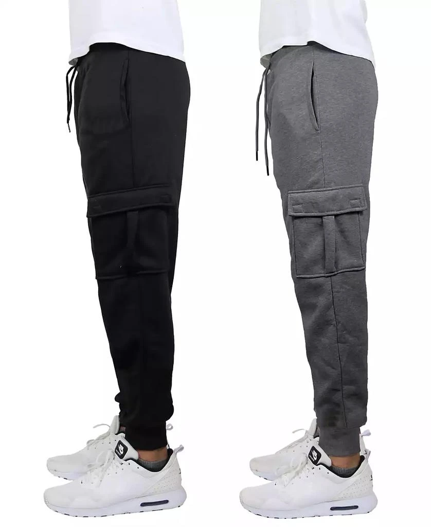 Blue Ice Men's Heavyweight Fleece-Lined Cargo Jogger Sweatpants, Pack of 2 3