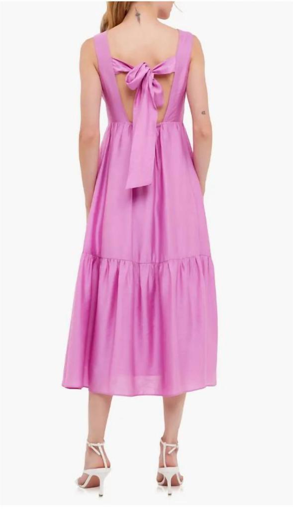 Endless Rose Endless Rose - Orchid Bow Maxi Dress