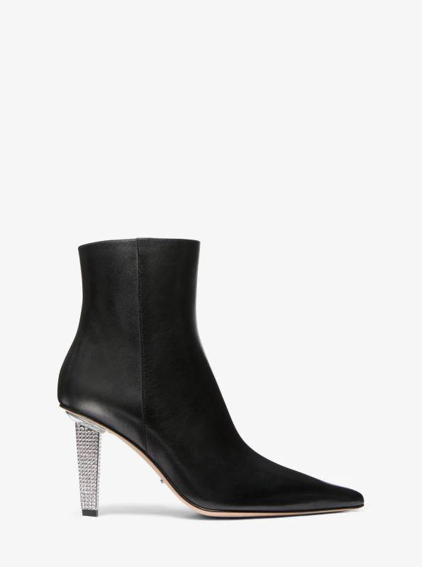 Michael Kors Halle Embellished Leather Ankle Boot 2