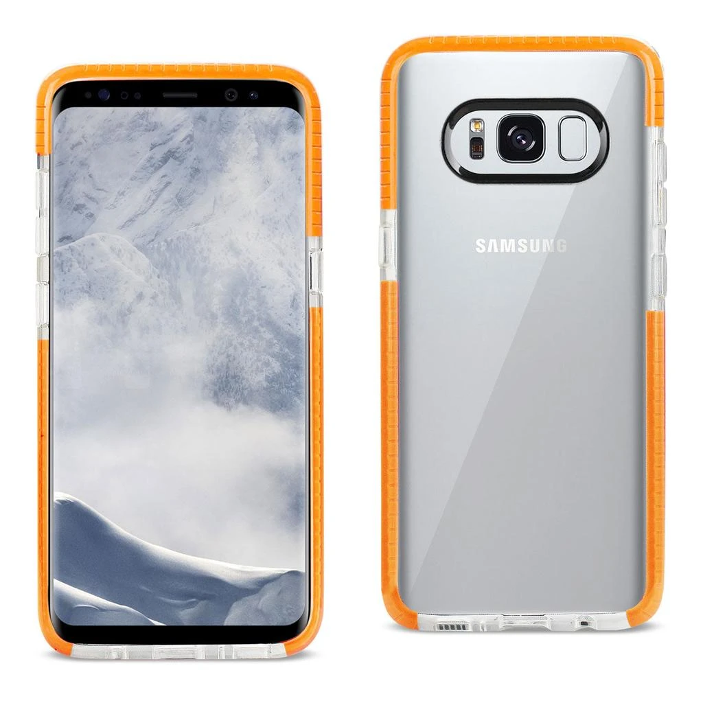Reikowireless Reiko Samsung Galaxy S8 Edge/ S8 Plus Soft Transparent Tpu Case In Clear Orange 1