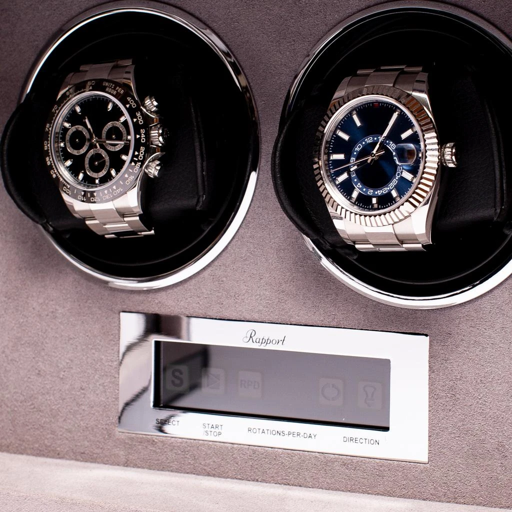 Rapport Rapport London Formula Quad Watch Winder in Carbon Fibre Finish W562 3