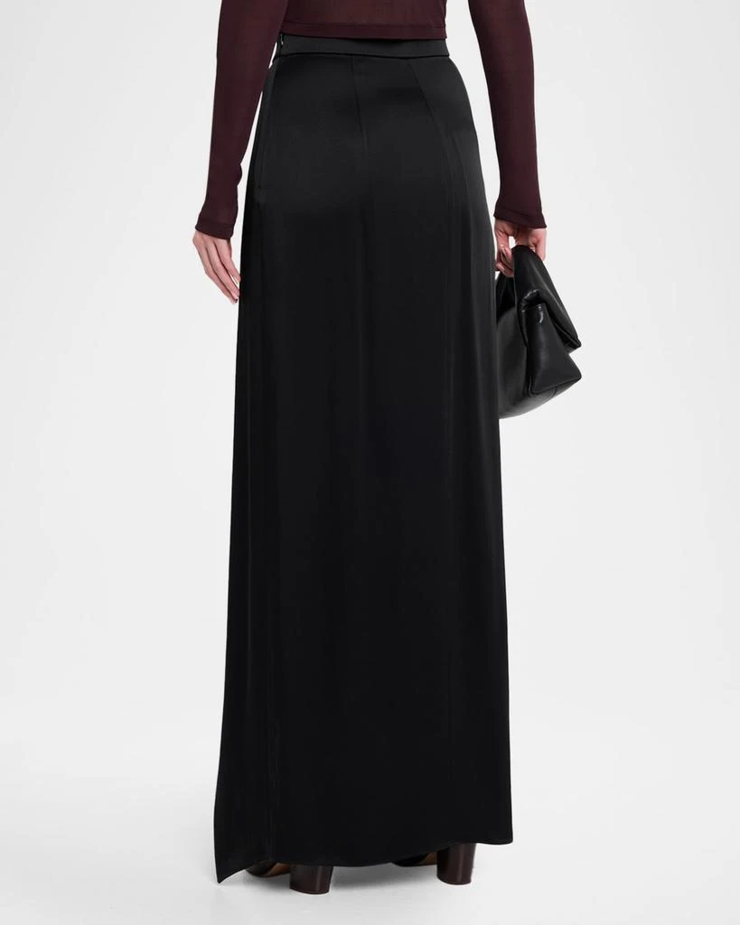 LAPOINTE Satin Wrap Maxi Skirt 3
