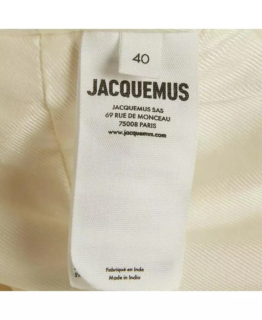 Pre-Owned Jacquemus Women
s Cream Satin Asymmetrical Hem Saudade Slip Dress 6