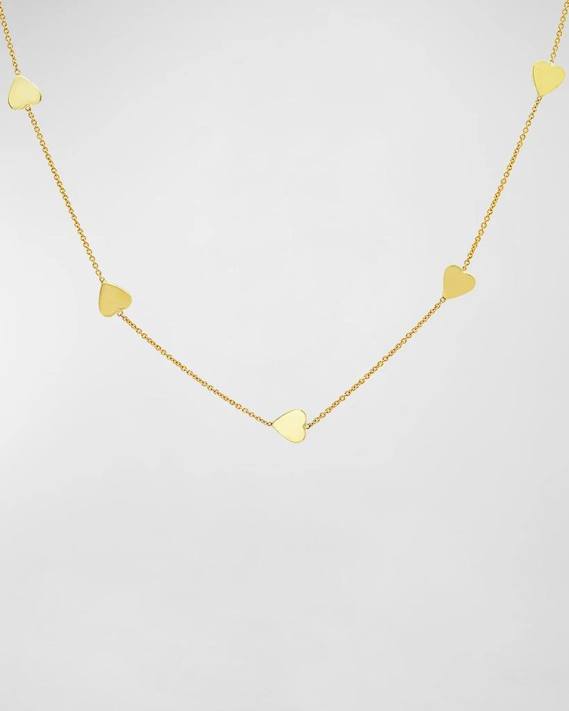 Jennifer Meyer 18k Yellow Gold Hearts by The Inch Necklace 1