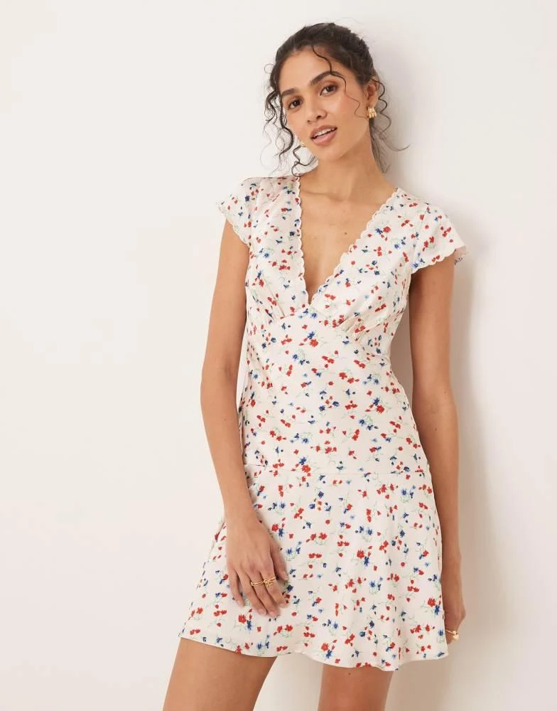 halter mini dress blue Ella Bow Detail Halter Mini Dress / Periwinkle Blue | MESHKI