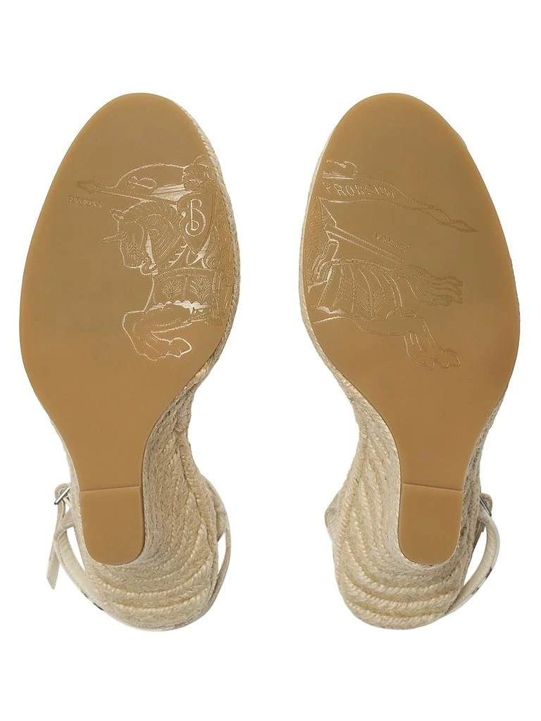 Burberry Mews Check Espadrille Wedge Sandals 5