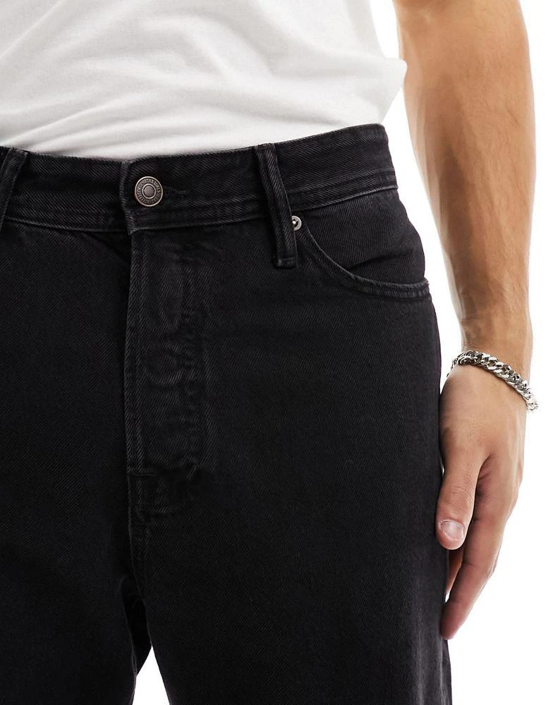 Jack & Jones Jack & Jones Alex baggy fit rigid jeans in black 5