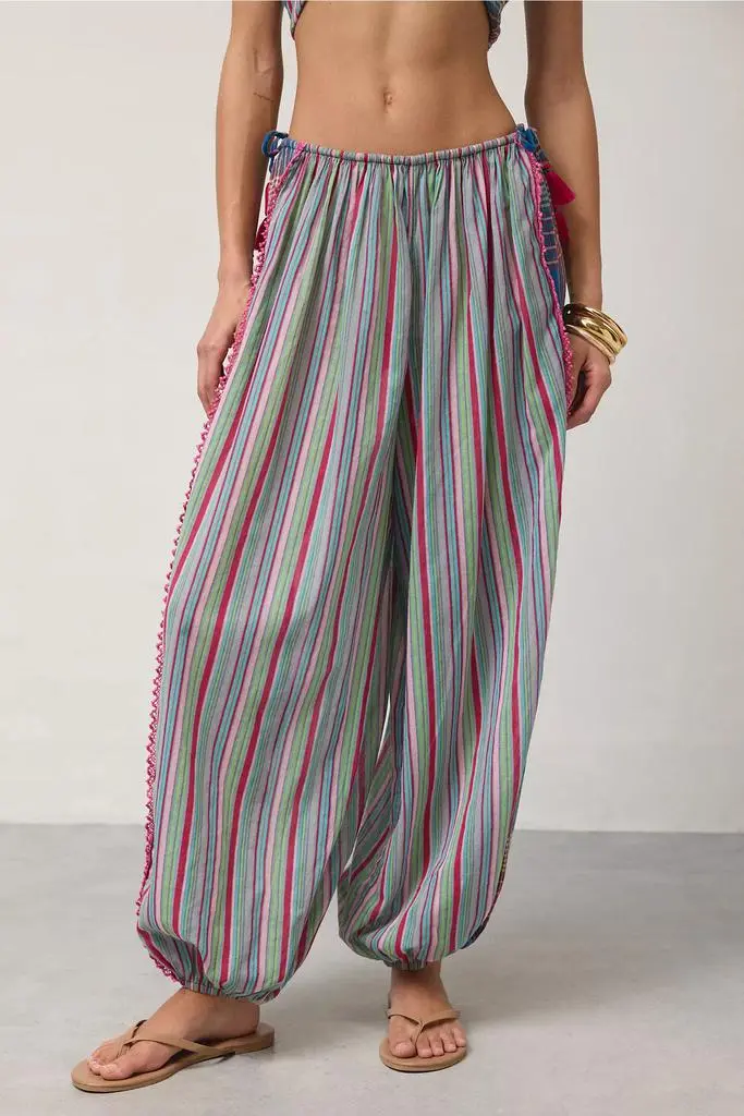 Out From Under Out From Under Golden Hour Embellished Side-Tie Balloon Pants