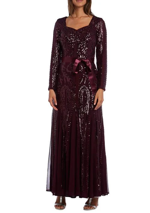 R & M Richards M Richards Petite Long Sequin Dress 1