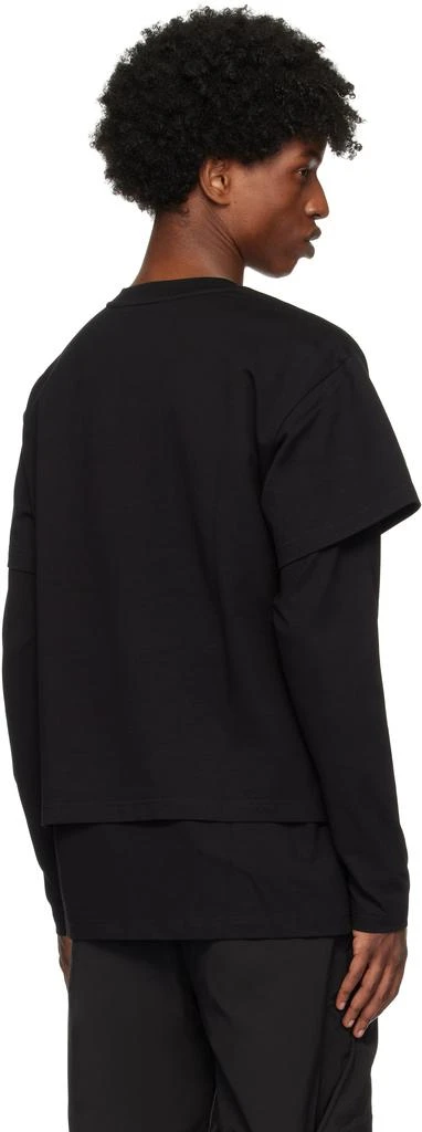 Heliot Emil Black Layered Crewneck T-shirt 3
