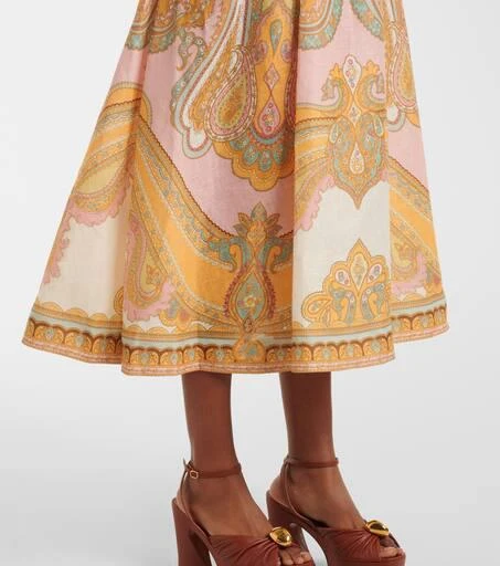Zimmermann Maxine Picnic paisley linen bustier dress 5