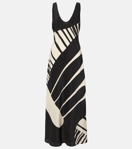 SIR. Arte printed silk satin slip dress