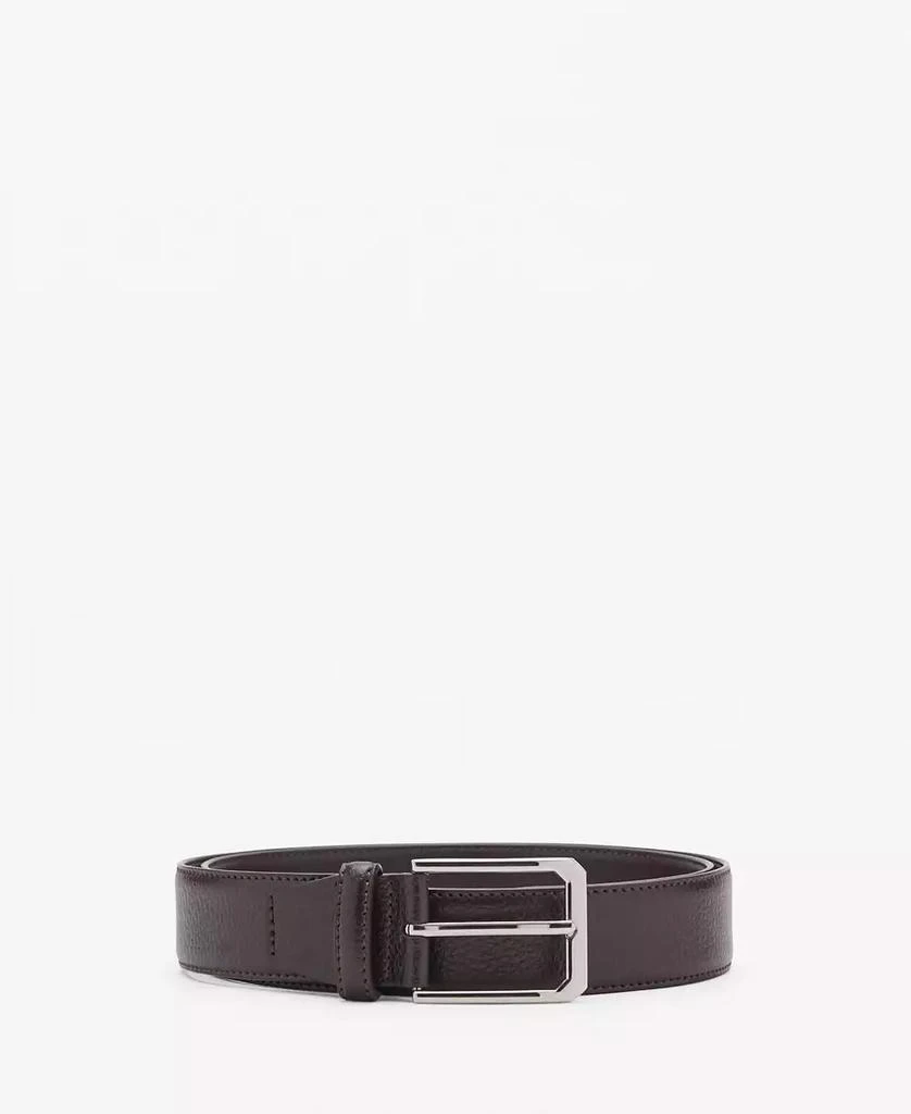 Mango Men's Beaten Leather Belt 1