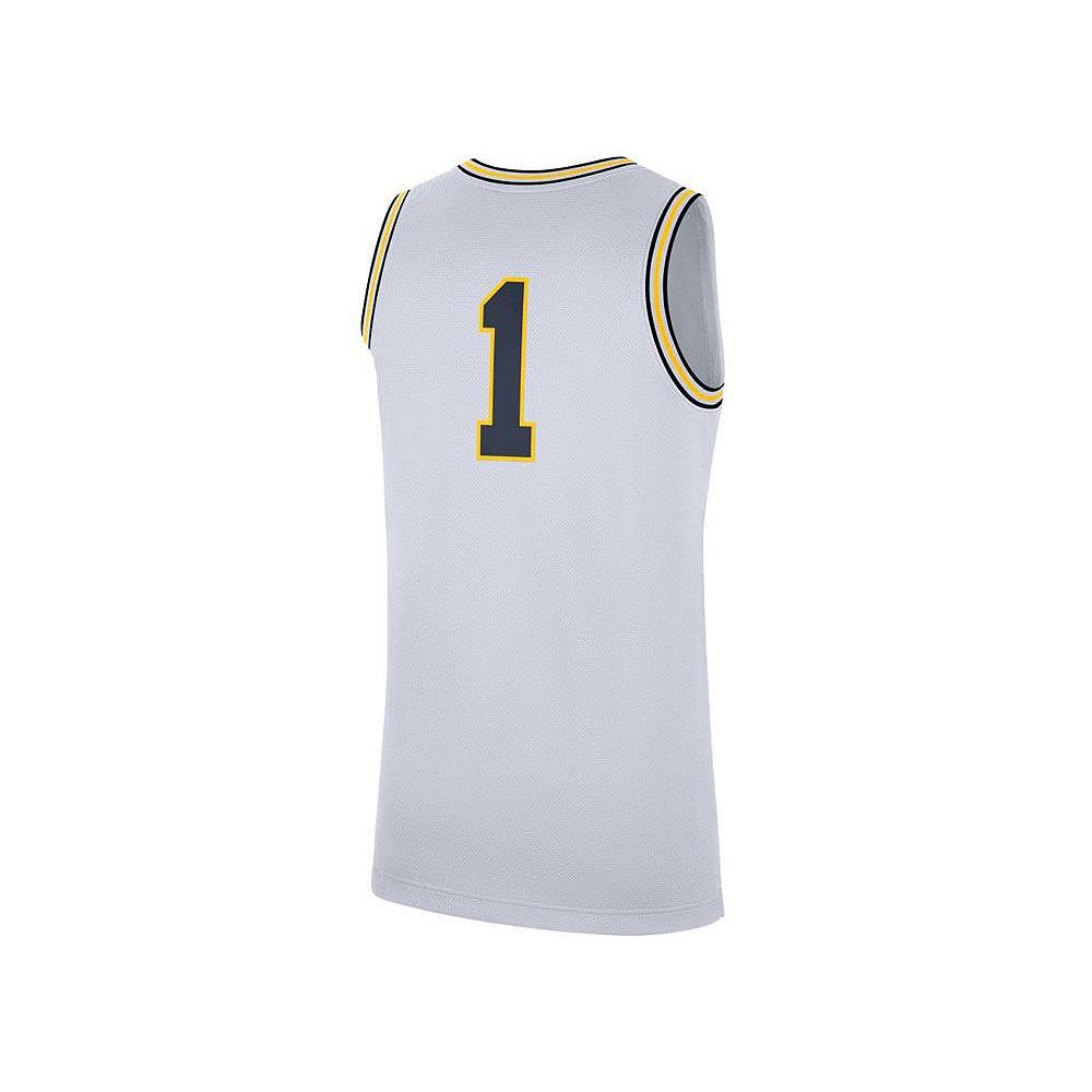 Jordan Men's Michigan Wolverines Replica Basketball Home Jersey
