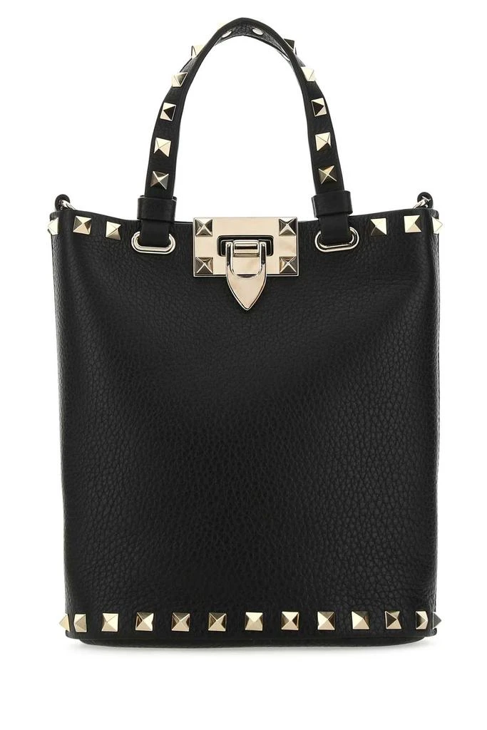 Valentino Black Leather Rockstud Handbag 1
