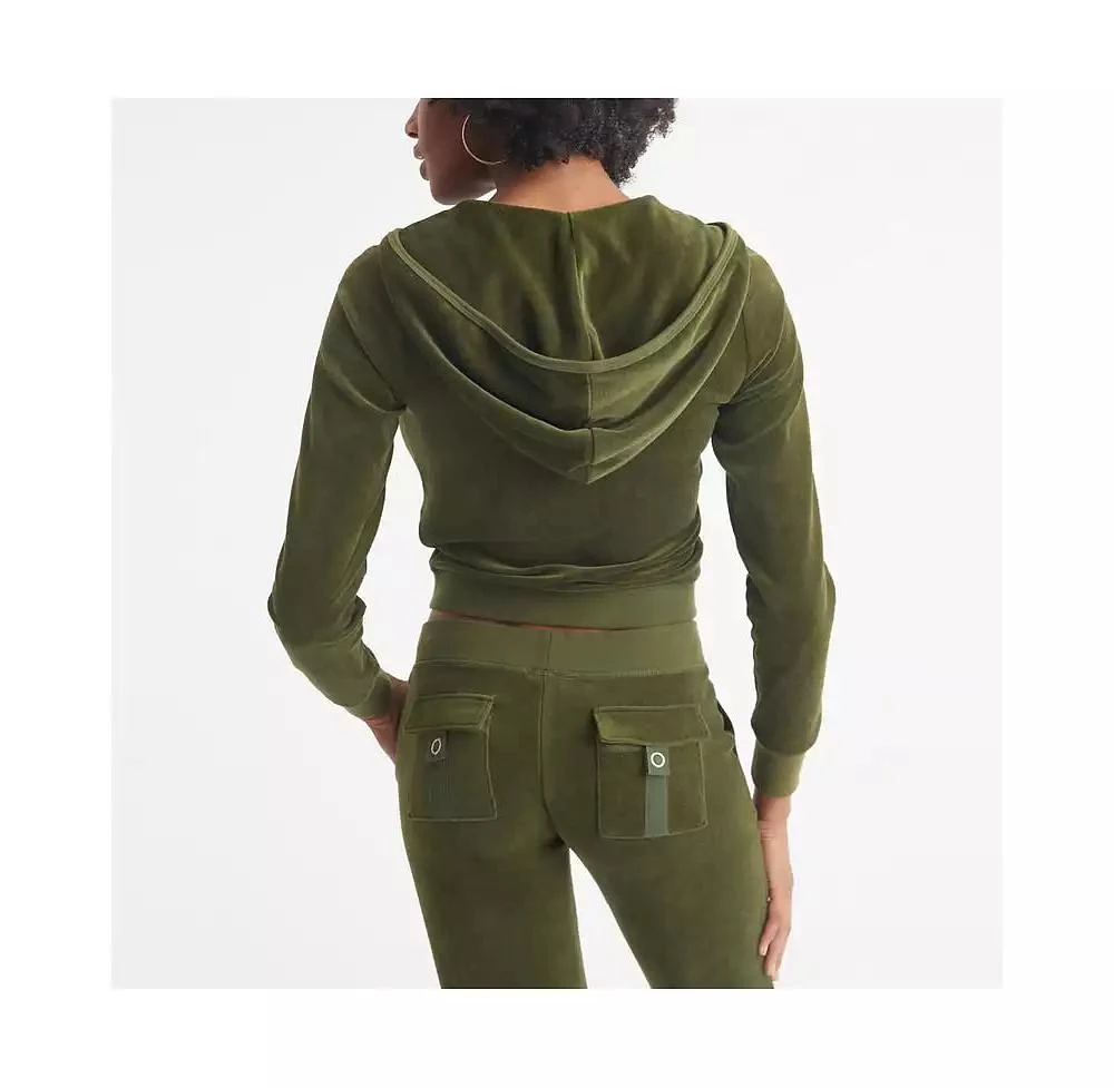 Juicy Couture Women's Heritage Rib Trim Kangaroo Pocket Track Jacket 2