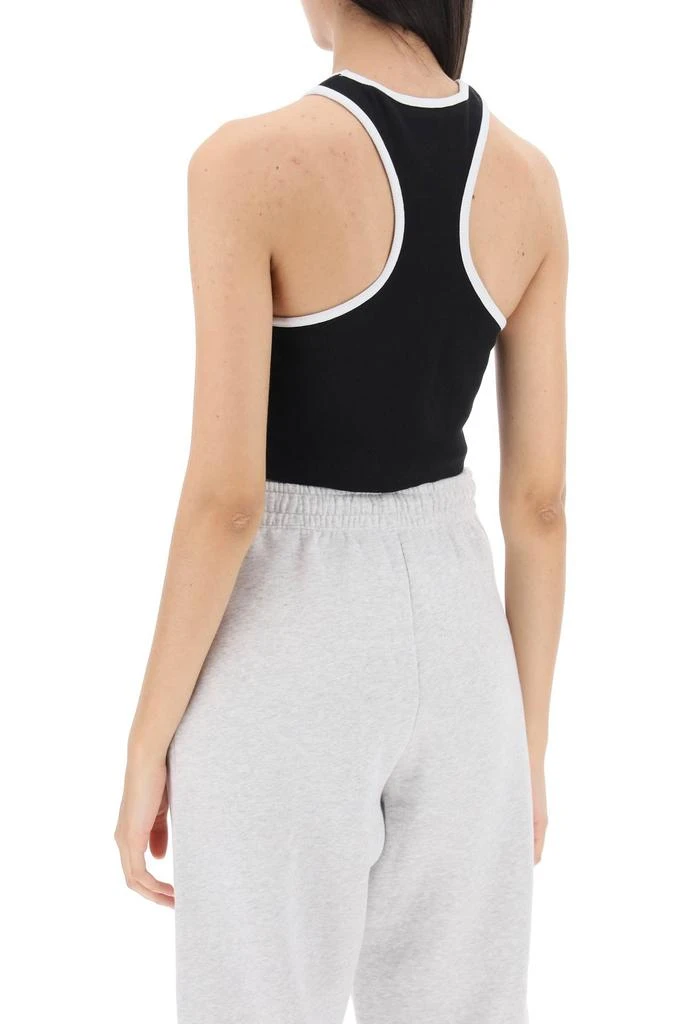 ROTATE Birger Christensen Rotate cropped top with logo embroidery 3