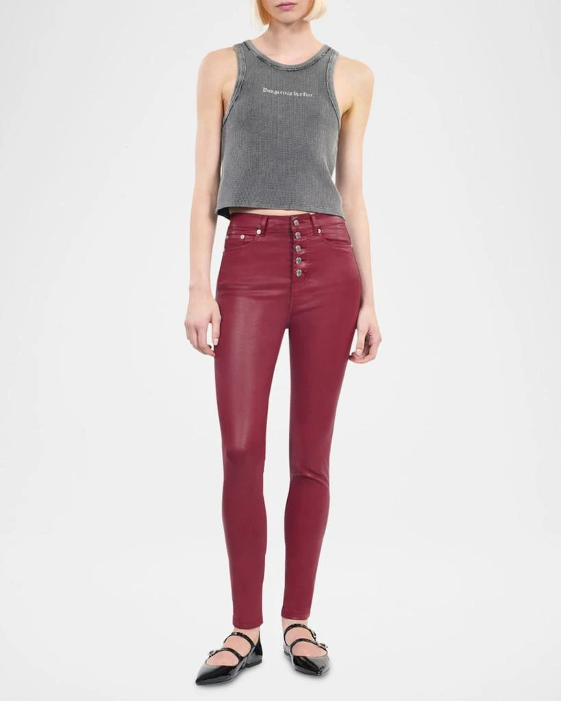 The Kooples Coated Button-Fly Skinny Jeans 3