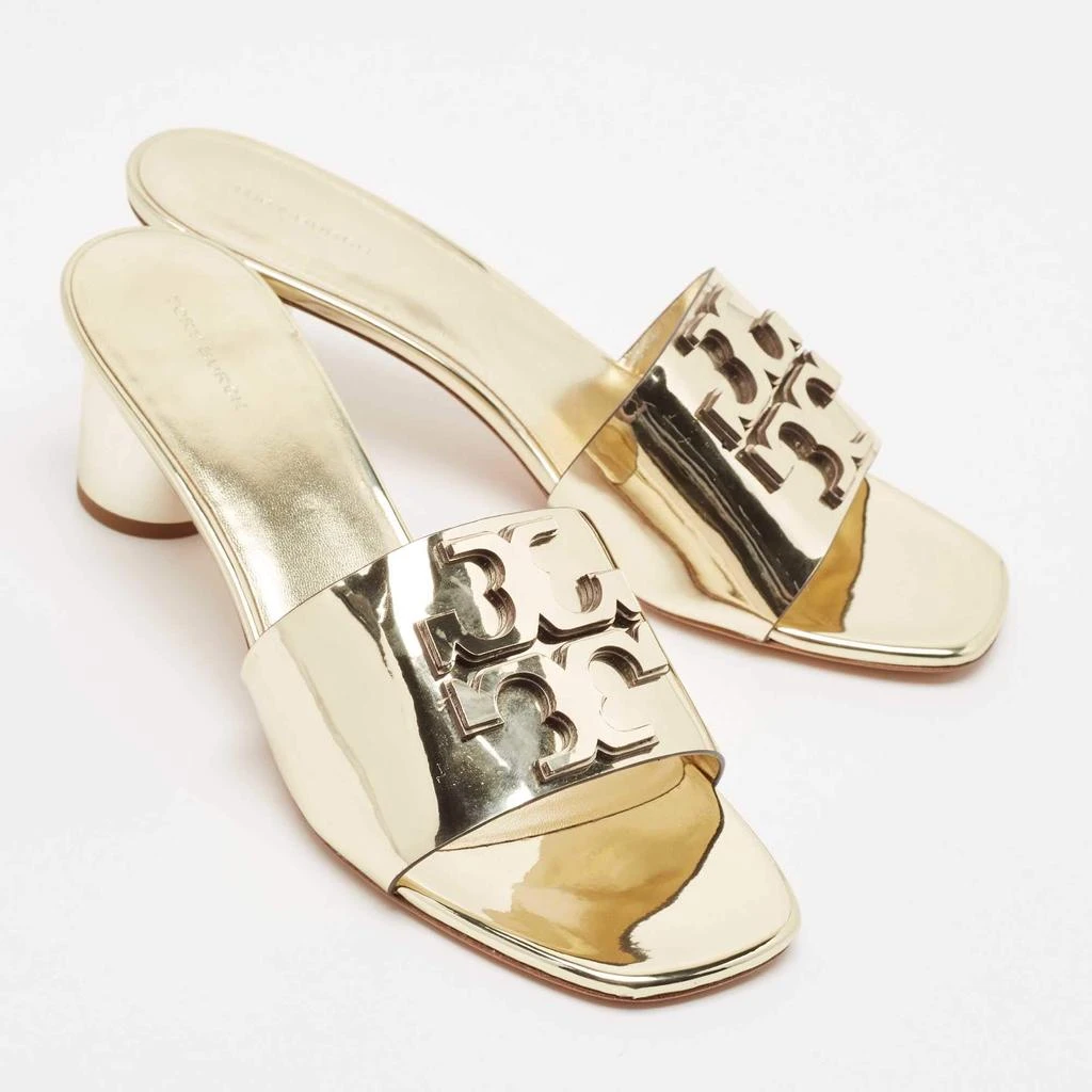 Tory Burch Tory Burch Gold Patent Leather Ines Slide Sandals Size 40.5 4
