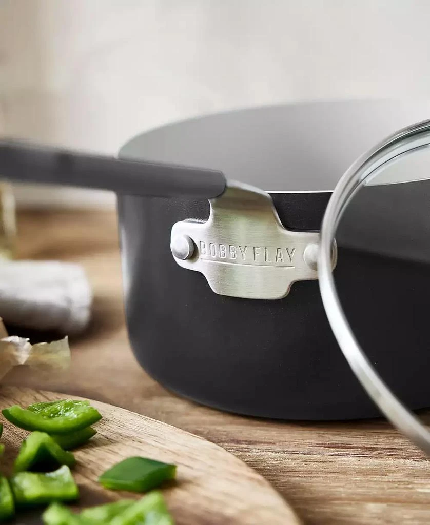Greenpan X Bobby Flay Professional Grade Ceramic Nonstick 2.53-Quart Saucepan with Lid 8
