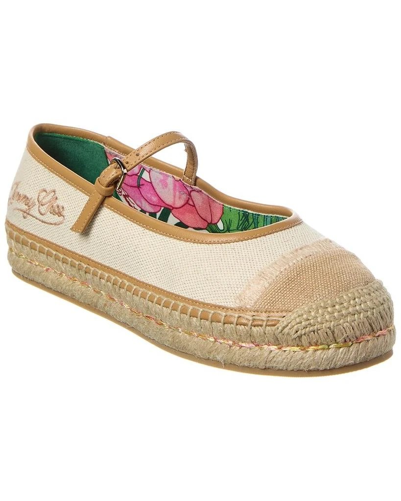 Jimmy Choo Aciel Canvas & Leather Espadrille 1