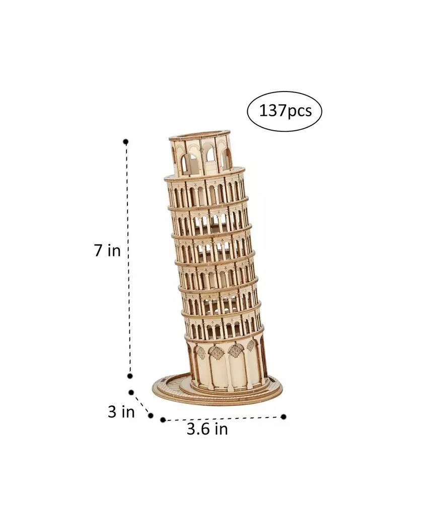 Flash Popup DIY 3D Wood Puzzle - Leaning Tower of Pisa - 137pcs 3
